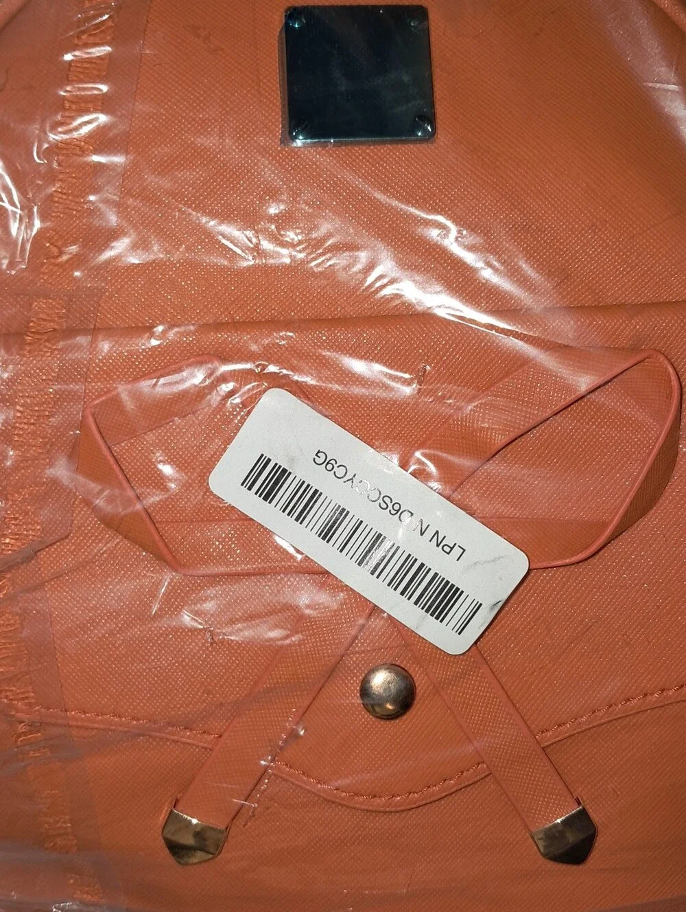 NWT Girls 4-Piece Faux Leather Fashion Backpack Set In Orange